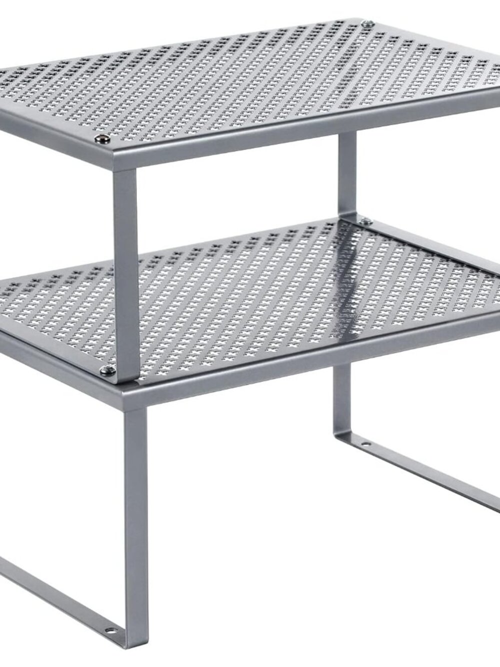 Set of 2 Metal Spice Racks, Stackable Expandable Shelf Risers - Picture 1 of 7